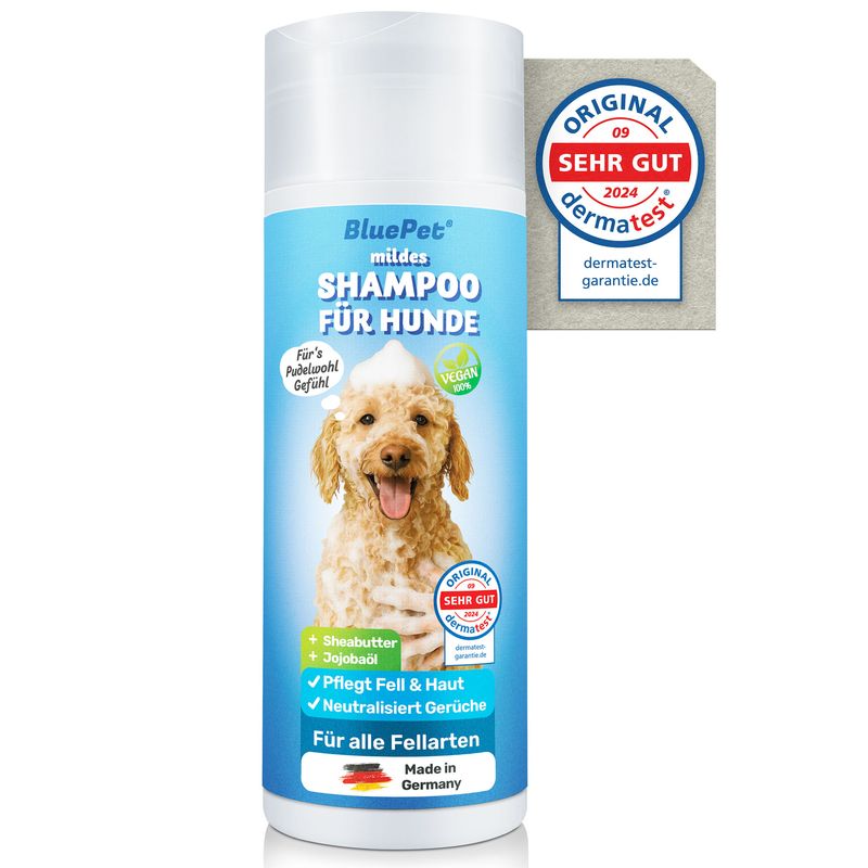 BluePet Hundeshampoo, Shampoo für Hunde Mild & Pflegend, Made in Germany