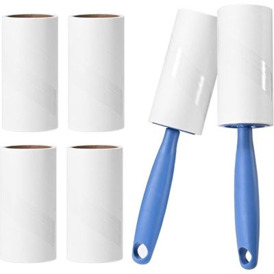 Rouleau anti-poils très collant - 2 manches et 6 recharges