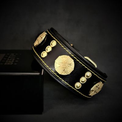 Maximus Echtleder Halsband 5 cm breit