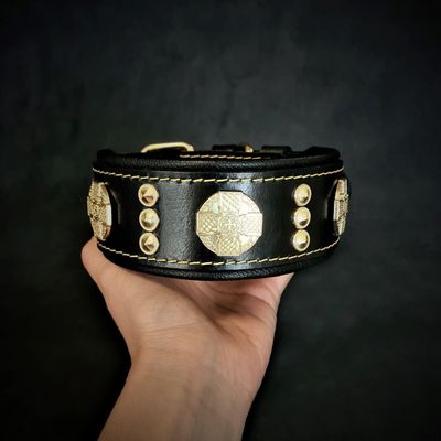 Maximus Echtleder Halsband 5 cm breit