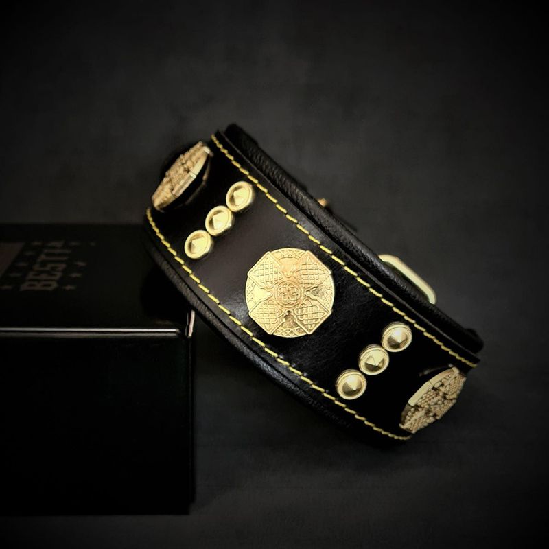 Maximus Echtleder Halsband 5 cm breit