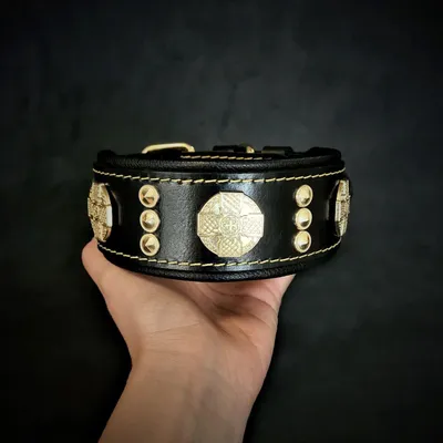 Maximus Echtleder Halsband 5 cm breit