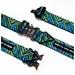 Bestia Hundesport GripPro Print Halsband - Blau&Grün