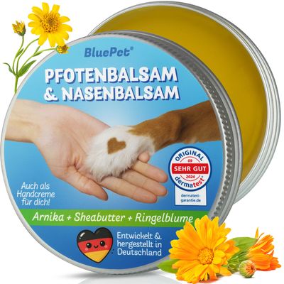 BluePet Pfotenbalsam Hund, Hundepfoten Balsam, Pfotencreme trockene Pfoten