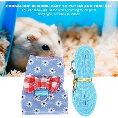 Pawffee Arnés transpirable para conejos/hámsteres con correa, talla XS