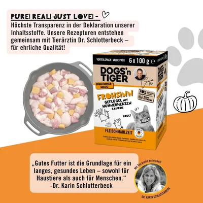 Dogs’n Tiger Frohsinn Multibox Katzenfutter, Huhn, Pute & Kürbis Dogs’n Tiger Frohsinn Multibox Katzenfutter, Huhn, Pute & Kürbis