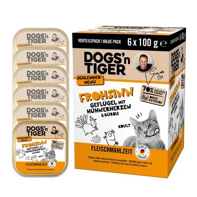 Dogs’n Tiger Frohsinn Multibox Katzenfutter, Huhn, Pute & Kürbis