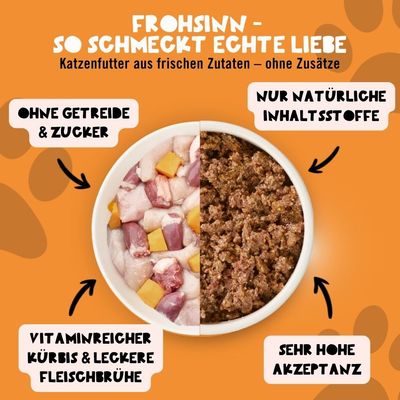 Dogs’n Tiger Frohsinn Multibox Katzenfutter, Huhn, Pute & Kürbis