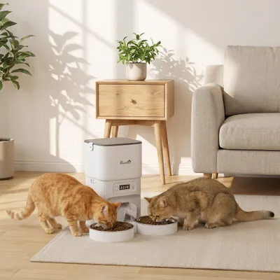 PawHut Katzen Futterautomat