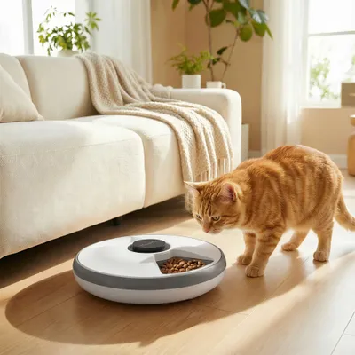 PawHut Katze Futterautomat