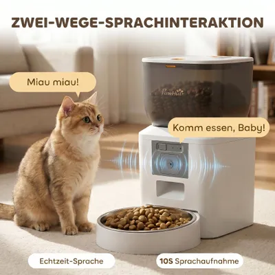 PawHut Katzen Futterautomat