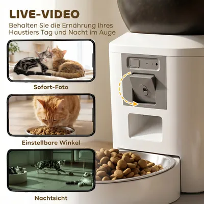 PawHut Katzen Futterautomat