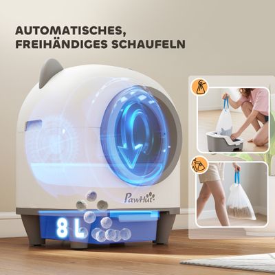 PawHut Selbstreinigende Katzentoilette