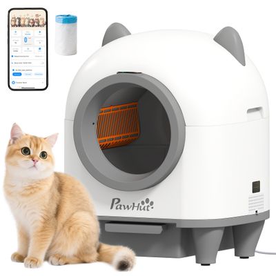 PawHut Selbstreinigende Katzentoilette