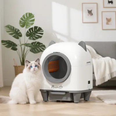 PawHut Selbstreinigende Katzentoilette