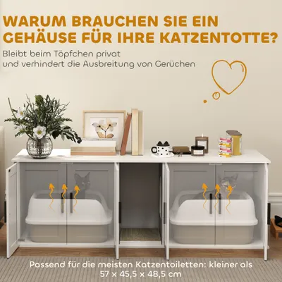 PawHut Katzenklo-Schrank