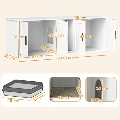 PawHut Katzenklo-Schrank