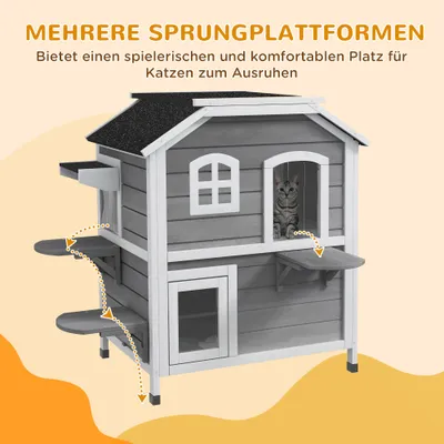 PawHut Katzenhaus