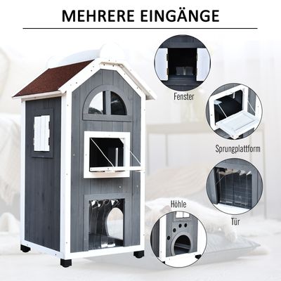 PawHut Katzenhaus