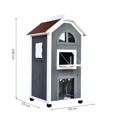 PawHut Katzenhaus