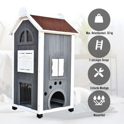 PawHut Katzenhaus