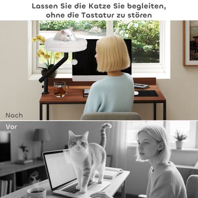 PawHut Katzen-Schreibtischbett