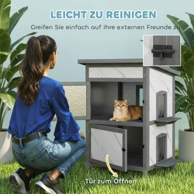 PawHut Katzenhaus