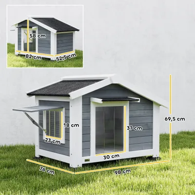 PawHut Hundehütte
