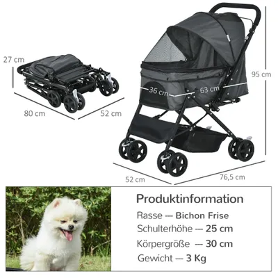 PawHut Hundewagen