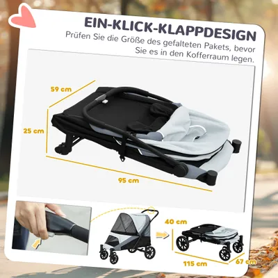 PawHut Hundewagen