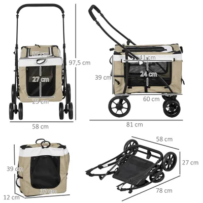 PawHut Hundewagen