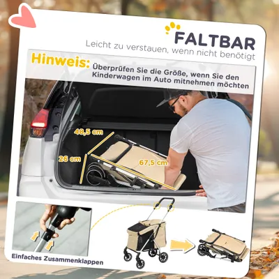 PawHut Hundewagen