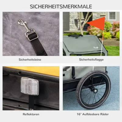 PawHut Hundeanhänger