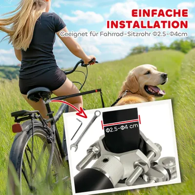 PawHut Hund Fahrradleine
