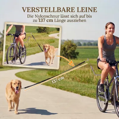 PawHut Hund Fahrradleine