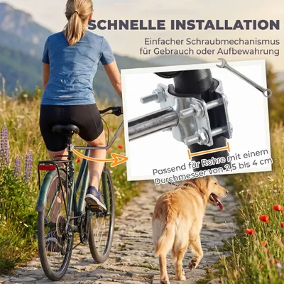 PawHut Hund Fahrradleine