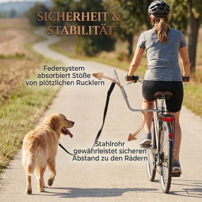 PawHut Hund Fahrradleine