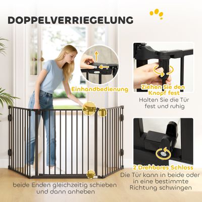 PawHut Hunde Absperrgitter