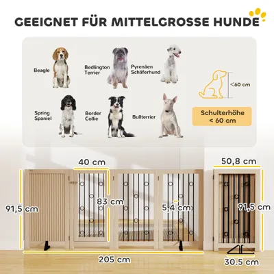 PawHut Absperrgitter Hund