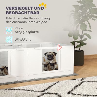 PawHut Wurfkiste für Welpen
