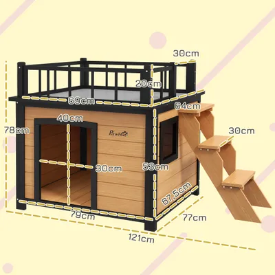 PawHut Hundehütte