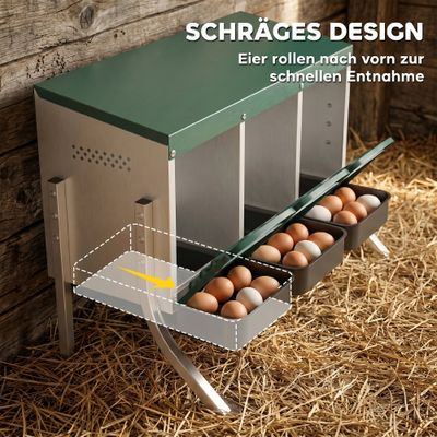 PawHut Legenester für Hühner