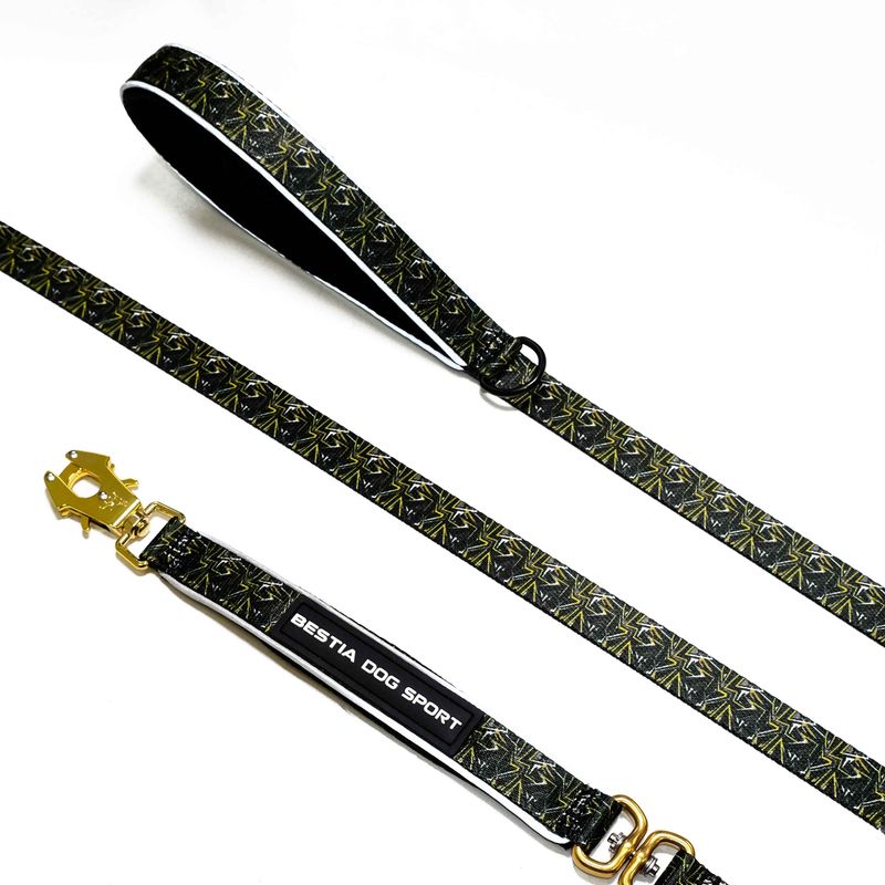 BESTIA DOG SPORT GripPro-Leine Gold Print