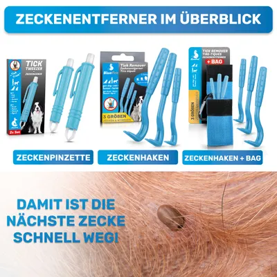 BluePet Automatische Zeckenzange 2er Set BluePet Automatische Zeckenzange 2er Set