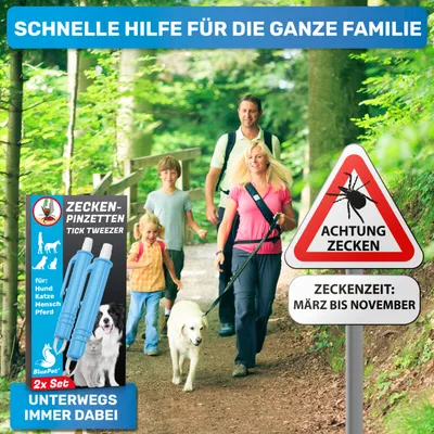 BluePet Automatische Zeckenzange 2er Set BluePet Automatische Zeckenzange 2er Set