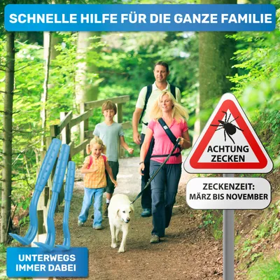 BluePet Zeckenhaken 3er Set, Zeckenentferner für Mensch & Tier, Zeckenhebel BluePet Zeckenhaken 3er Set, Zeckenentferner für Mensch & Tier, Zeckenhebel