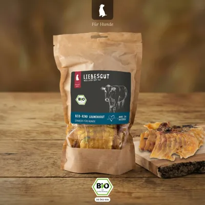 Liebesgut Hunde-Snack Bio Rind Gaumenhaut Liebesgut Hunde-Snack Bio Rind Gaumenhaut