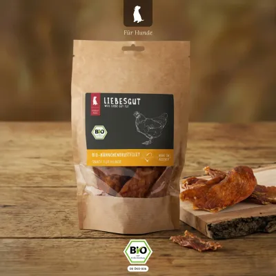 Liebesgut Hunde-Snack Bio Hähnchenbrustfilet