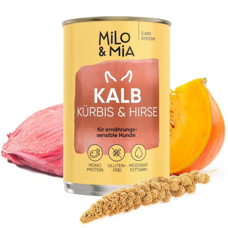 Milo & Mia - Kalb, Kürbis & Hirse