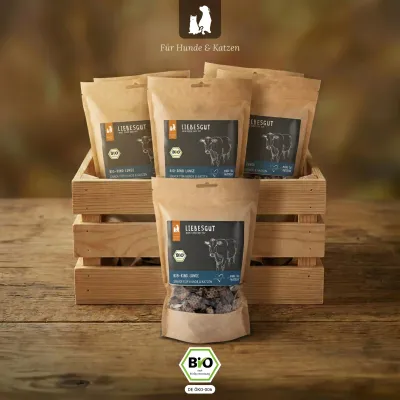 Liebesgut Hunde-Snack Bio Rind Lunge Trainingshappen